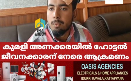 കുമളി അണക്കരയിൽ ഹോട്ടൽ ജീവനക്കാരന് നേരെ  ആക്രമണം