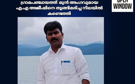 കോൺഗ്രസ് പ്രവർത്തകനും  രാജകുമാരി ഗ്രാമപഞ്ചായത്ത്  മുൻ അംഗവുമായ എ.എ അജീഷിനെ തൂങ്ങിമരിച്ച നിലയിൽ കണ്ടെത്തി.വീടിനുള്ളിൽ  ഫാനിൽ  തൂങ്ങി മരിച്ച  നിലയിലായിരുന്നു
