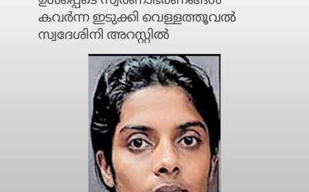 സുഹൃത്തിന്റെ വീട്ടിൽ മാമോദീസക്ക് വന്ന് ഡയമണ്ട് നെക് ലേസ് ഉൾപ്പെടെ സ്വർണാഭരണങ്ങൾ കവർന്ന ഇടുക്കി വെള്ളത്തൂവൽ സ്വദേശിനി അറസ്റ്റിൽ