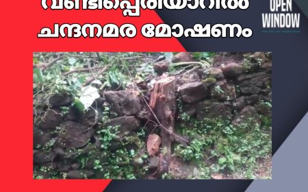 വണ്ടിപ്പെരിയാറിൽ  ചന്ദനമര മോഷണം. സ്വകാര്യ വ്യക്തിയുടെ പുരയിടത്തിൽ നിന്ന 25 ഇഞ്ച് വണ്ണം വരുന്ന ചന്ദനമരമാണ്  മോഷണം പോയത്