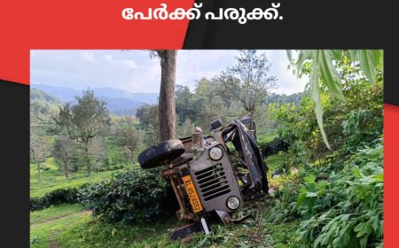 കുമളി ചെങ്കര  ശങ്കരഗിരിയിൽ തോട്ടം തൊഴിലാളികളുമായി വന്ന ജീപ്പ് നിയന്ത്രണം വിട്ട് മറിഞ്ഞു. 18 പേർക്ക് പരുക്ക്.