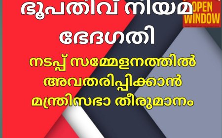 ഭൂപതിവ് നിയമ ഭേദഗതി നടപ്പ് സമ്മേളനത്തിൽ അവതരിപ്പിക്കാൻ മന്ത്രിസഭാ തീരുമാനം