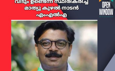 ചിന്നക്കനാലിൽ ഭൂമിയും വീടും ഉണ്ടെന്ന് സ്ഥിരീകരിച്ച് മാത്യു കുഴൽ നാടൻ എംഎൽഎ