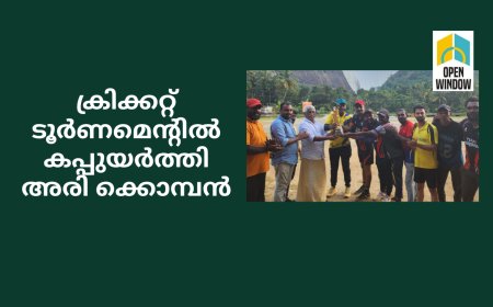 ക്രിക്കറ്റ് ടൂർണമെൻ്റിൽ കപ്പുയർത്തി അരിക്കൊമ്പൻ
