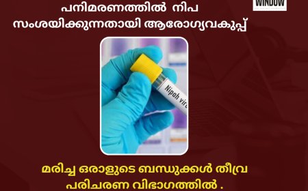 കോഴിക്കോട് നിപ സംശയം.സ്വകാര്യ ആശുപത്രിയിലെ രണ്ടു പനിമരണത്തിൽ  നിപ്പാ സംശയിക്കുന്നതായി ആരോഗ്യവകുപ്പ് . മരിച്ച ഒരാളുടെ ബന്ധുക്കൾ തീവ്ര പരിചരണ വിഭാഗത്തിൽ . കോഴിക്കോട് ജില്ലയിൽ ജാഗ്രത നിർദേശം.
