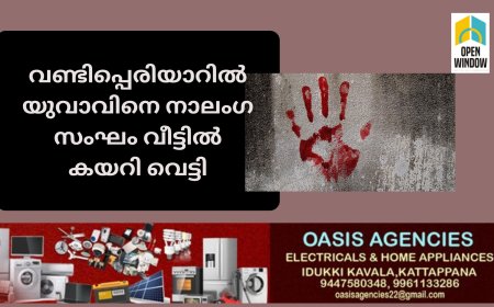 വണ്ടിപ്പെരിയാറിൽ യുവാവിനെ നാലംഗ സംഘം വീട്ടിൽ കയറി വെട്ടി