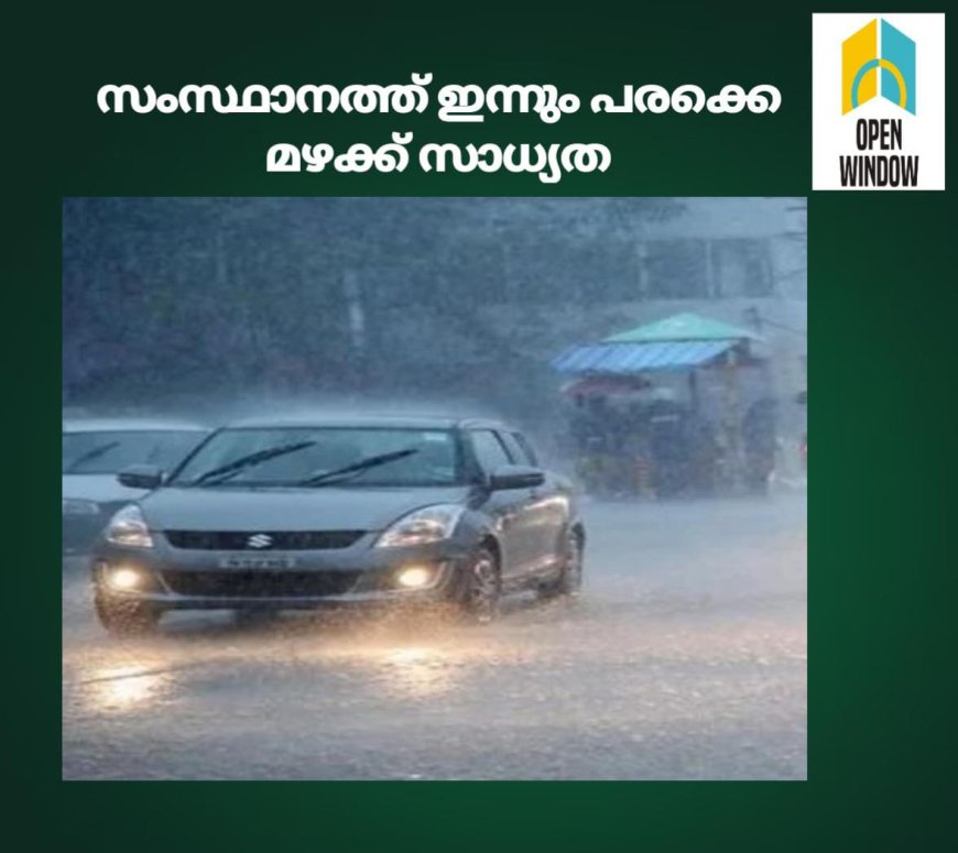 സംസ്ഥാനത്ത് ഇന്നും പരക്കെ മഴക്ക് സാധ്യത. മധ്യ, തെക്കൻ കേരളത്തിലാണ് കൂടുതൽ മഴ സാധ്യതയുള്ളതെന്ന് കാലാവസ്ഥാ വിഭാഗം അറിയിച്ചു