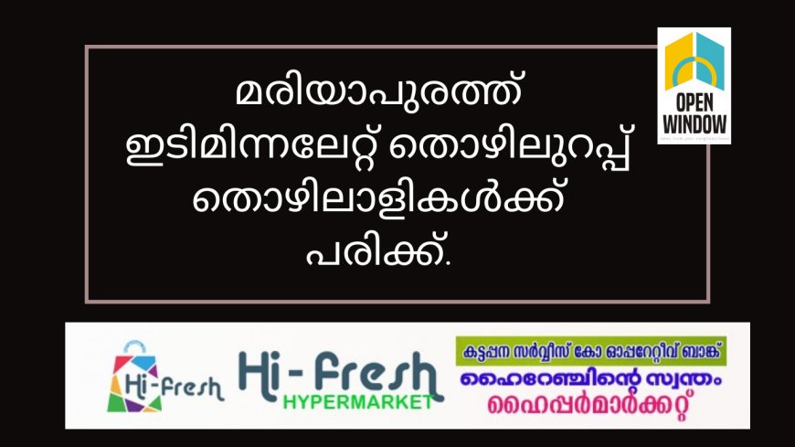 മരിയാപുരത്ത് ഇടിമിന്നലേറ്റ് തൊഴിലുറപ്പ് തൊഴിലാളികൾക്ക് പരിക്ക്.