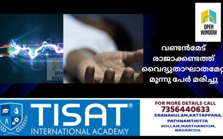 വണ്ടൻമേട് രാജാക്കണ്ടത്ത് വൈദ്യുതാഘാതമേറ്റ് മൂന്നു പേർ മരിച്ചു