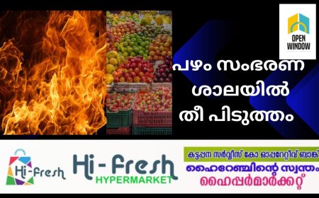 തൊടുപുഴയിൽ പഴം സംഭരണശാലയിൽ തീപിടുത്തം