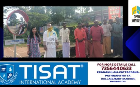 റോഡ് സുരക്ഷയുടെ ഭാഗമായി കോൺവെക്സ് മിറർ സ്ഥാപിച്ചു