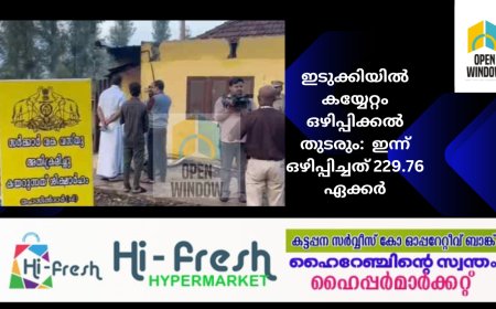 ഇടുക്കിയിൽ കയ്യേറ്റം ഒഴിപ്പിക്കൽ തുടരും:  ഇന്ന് ഒഴിപ്പിച്ചത് 229.76 ഏക്കർ