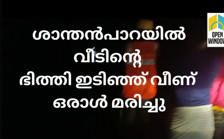 ശാന്തൻപാറയിൽ വീടിന്റെ ഭിത്തി ഇടിഞ്ഞ് വീണ് ഒരാൾ മരിച്ചു