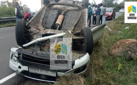 വണ്ടിപ്പെരിയാറിന് സമീപം നിയന്ത്രണം വിട്ട കാർ അപകടത്തിൽപ്പെട്ടു