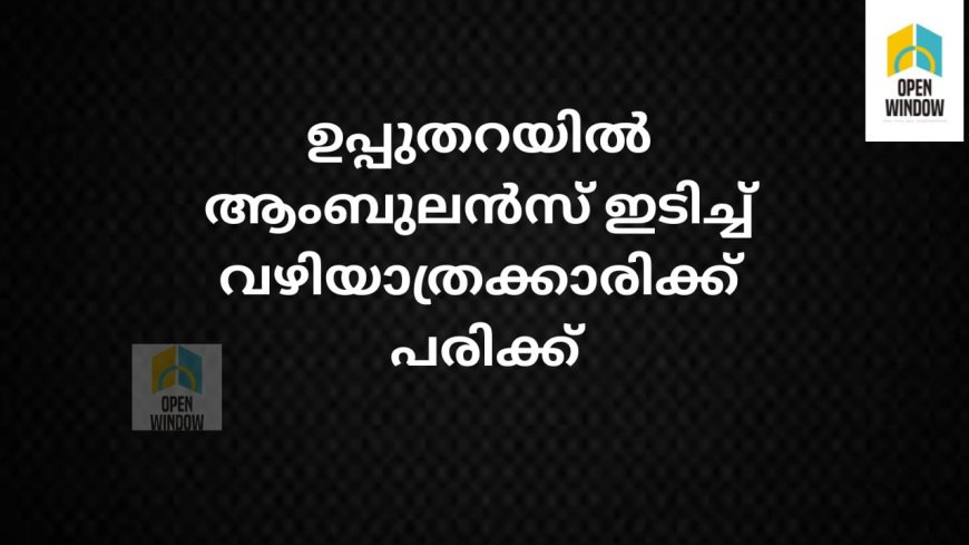 ഉപ്പുതറയില് ആംബുലന്സ് ഇടിച്ച് വഴിയാത്രക്കാരിക്ക് പരിക്ക്