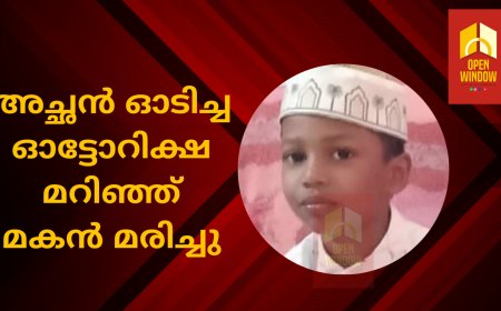 അച്ഛൻ ഓടിച്ച ഓട്ടോറിക്ഷ മറിഞ്ഞ്
മകൻ മരിച്ചു