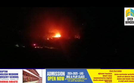 മൂന്നാറിൽ എസ്റേററ്റ് ലയം കത്തി നശിച്ചു;
എട്ടു വീടുകൾക്ക് തീ പിടിച്ചു