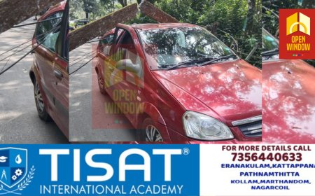 രാജകുമാരി ബി ഡിവിഷൻ കവലയിൽ  വൈദ്യുത പോസ്റ്റ്  ഒടിഞ്ഞ് കാറിനു മുകളിൽ വീണു