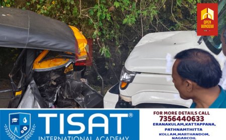 പീരുമേട് 55-ാം മൈൽ സമീപം പിക്കപ്പ്‌വാനും ഓട്ടോറിക്ഷയും കൂട്ടിയിടിച്ച് അപകടം; രണ്ടു പേർക്ക്  ഗുരുതര പരുക്ക്