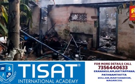 രാജാക്കാട് വീട് കത്തിനശിച്ചു;രണ്ട് പേർക്ക് പൊള്ളലേറ്റു