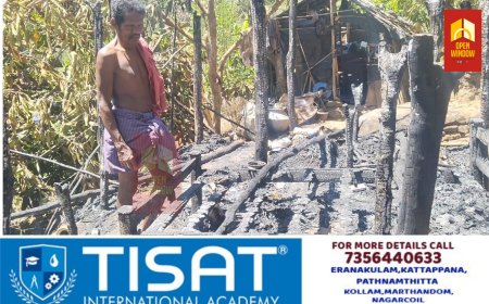 ഉപ്പുതറ കിഴുകാനത്ത്  ആദിവാസി വിഭാഗത്തിൽ പെട്ട കർഷകൻ്റെ കുടിൽ കത്തിനശിച്ചു