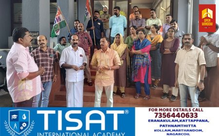 ശമ്പളം പോലും ഇല്ലാതാകുമ്പോൾ പ്രതിഷേധിക്കാത്തവർ വിഡ്ഢികളുടെ സ്വർഗത്തിൽ : എൻ.ജി.ഒ. അസോസിയേഷൻ.'അവകാശച്ചങ്ങല' എൻ‌.ജി.ഒ.അസോസിയേഷൻ ജില്ലാ ട്രഷറർ സാജു മാത്യു ഉദ്ഘാടനം ചെയ്തു