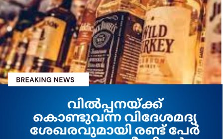 വിൽപ്പനയ്ക്ക് കൊണ്ടുവന്ന വിദേശമദ്യ ശേഖരവുമായി രണ്ട് പേർ കട്ടപ്പന പോലീസിന്റെ പിടിയിൽ