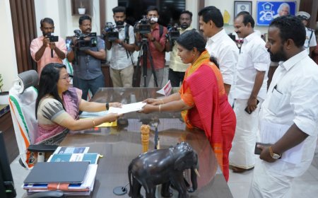 അഡ്വക്കറ്റ് സംഗീതാ വിശ്വനാഥൻ നാമനിർദ്ദേശപത്രിക സമർപ്പിച്ചു