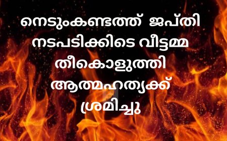 ജപ്തി നടപടിക്കിടെ വീട്ടമ്മ തീകൊളുത്തി ആത്മഹത്യക്ക് ശ്രമിച്ചു ; തടയാൻ ശ്രമിച്ച പോലിസ് ഉദ്യോഗസ്ഥർക്ക് പൊള്ളലേറ്റു
