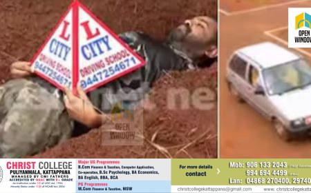 ഡ്രൈവിംഗ് ടെസ്റ്റ് ഗ്രൗണ്ടിൽ കുഴിമാടം തീർത്ത് പ്രതിഷേധം, അപേക്ഷകർ വരാതിരുന്നതോടെ ടെസ്റ്റുകൾ നടന്നില്ല