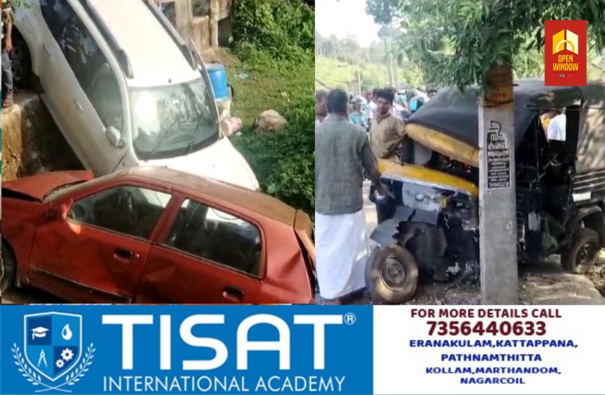 വണ്ടിപ്പെരിയാർ ചുരക്കുളം പോലീസ് വളവിൽ നിയന്ത്രണം വിട്ട കാർ ഇടിച്ച്
മൂന്നു വാഹനങ്ങൾക്ക് കേടുപാടുകൾ സംഭവിച്ചു