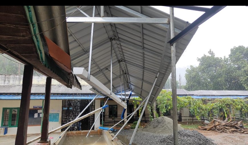 ഉപ്പുതറ സർക്കാർ ആശുപത്രിയിൽ നിർമ്മാണത്തിലിരുന്ന റൂഫ് ഇടിഞ്ഞ് വീണു