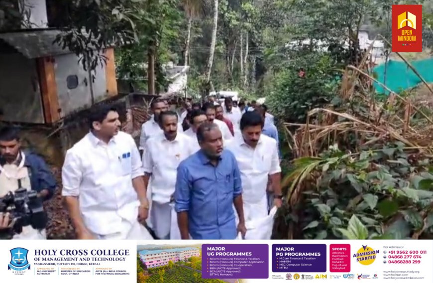 കടുത്ത വേനലിൽ വ്യാപക കൃഷി നാശം സംഭവിച്ച കുമളി ഗ്രാമ പഞ്ചായത്തിലെ വെള്ളാരംകുന്നിൽ കൃഷി വകുപ്പ് മന്ത്രി പി പ്രസാദ് സന്ദർശനം നടത്തി