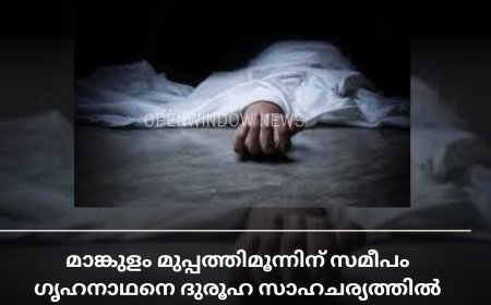 മാങ്കുളം മുപ്പത്തിമൂന്നിന് സമീപം ഗൃഹനാഥനെ ദുരൂഹ സാഹചര്യത്തിൽ മരിച്ച നിലയിൽ കണ്ടെത്തി