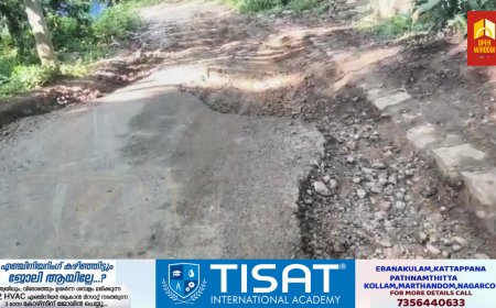 മുനിയറ - മുള്ളരിക്കുടി റോഡിൽ ഗതാഗതം നിലച്ചു