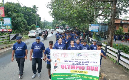 അന്താരാഷ്ട്ര ഒളിമ്പിക് ദിന കൂട്ടയോട്ടം തൊടുപുഴയിൽ അരങ്ങേറി