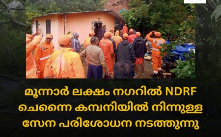 മുന്നാറിൽ ദേശീയ ദുരന്ത നിവാരണസേന സന്ദർശനം നടത്തി