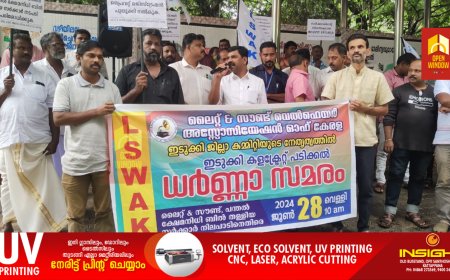 ലൈറ്റ് ആൻഡ് സൗണ്ട് വെൽഫെയർ അസോസിയേഷൻ ഓഫ് കേരള ഇടുക്കി ജില്ലാ കമ്മിറ്റിയുടെ നേതൃത്വത്തിൽ കളക്ടറേറ്റ്  പടിക്കൽ പ്രതിഷേധ ധർണ്ണ സംഘടിപ്പിച്ചു.