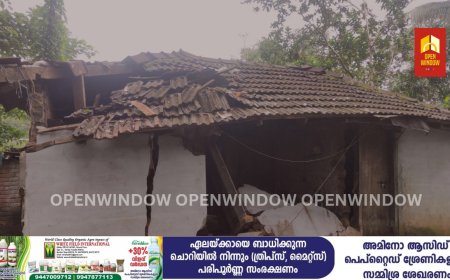 ഉപ്പുതറയിൽ ശക്തമായ മഴയെ തുടർന്ന്  വീട് പൂർണ്ണമായും തകർന്നു