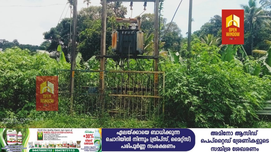 കട്ടപ്പന വള്ളക്കടവ് റോഡിൽ അപകടഭീഷണി ഉയർത്തി ട്രാൻസ്ഫോർമർ