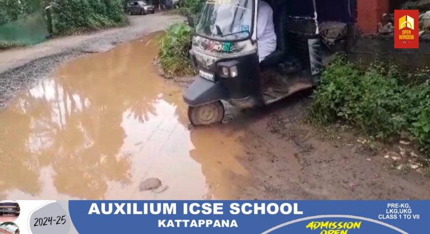 അയ്യപ്പൻകോവിൽ പഞ്ചായത്തിലെ ആലടി - മേരികുളം ബൈപ്പാസ് റോഡ് തകർന്ന് ഗതാഗതം ദുഷ്കരമായി