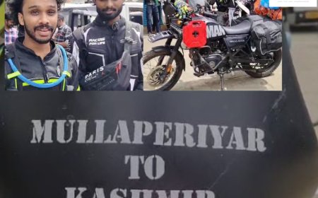 മുല്ലപ്പെരിയാർ ഡാം ഡിക്കമ്മീഷൻ ചെയ്ത് പുതിയ ഡാം നിർമിക്കുക എന്ന ആവശ്യമുന്നയിച്ച് സമർപ്പിക്കുന്ന പെറ്റീഷന് 20 ലക്ഷം ആളുകളുടെ ഒപ്പ് ശേഖരണത്തിനായി "മുല്ലപ്പെരിയാർ മുതൽ കാശ്മീർ വരെ "എന്ന രണ്ട് യുവാക്കളുടെ ബൈക്ക്  യാത്രയ്ക്ക് വണ്ടിപ്പെരിയാറിൽ തുടക്കമായി