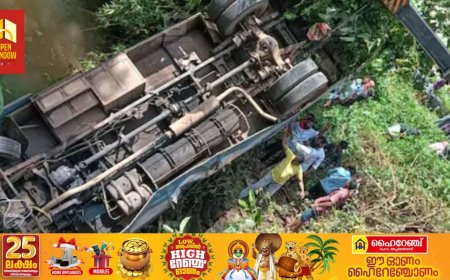 കോഴിക്കോട് തിരുവമ്പാടിയിൽ ബസ് പുഴയിലേക്ക് തലകീഴായി മറിഞ്ഞു; രണ്ടു മരണം