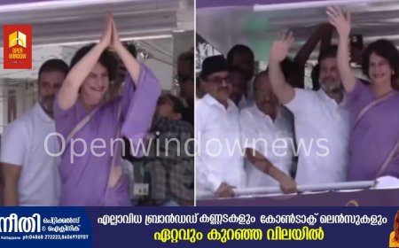 വയനാടിന്റെ പ്രിയം തേടി പ്രിയങ്ക ഗാന്ധി; ആവേശക്കടലായി കല്‍പ്പറ്റ, രാഹുലിനൊപ്പം റോഡ് ഷോ തുടങ്ങി