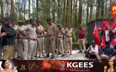 മൂന്നാറിൽ വഴിയോര കടകൾ ഒഴിപ്പിക്കുന്നതിനെതിരെ പ്രതിഷേധവുമായി എത്തിയ സിപിഎം കോൺഗ്രസ് നേതാക്കളെ പോലീസ് അറസ്റ്റ് ചെയ്തു നീക്കി