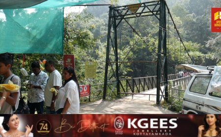 ജില്ലയിലെ പ്രധാന വിനോദ സഞ്ചാര കേന്ദ്രമായ പൊന്മുടിയിലെ തൂക്കുപാലത്തില്‍ സഞ്ചാരികളുടെ തിരക്ക് വര്‍ദ്ധിക്കുന്നു