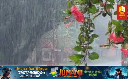 കേരളത്തിൽ തീവ്രമഴയ്ക്ക് സാധ്യത: 3 ജില്ലകളിൽ റെഡ് അലർട്ട്