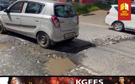 കട്ടപ്പന-പാറക്കടവ് റോഡിൽ ഇന്ത്യൻ ഓയിൽ പെട്രോൾ പമ്പിന് സമീപത്തായി  രൂപപ്പെട്ട ഗർത്തം  അപകടകെണിയാകുന്നു