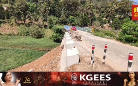 ഇരട്ടയാർ ശാന്തിഗ്രാം  പാലത്തിൻ്റെ അപ്രോച്ച് റോഡിൻ്റെ ഒരുവശം ഇടിഞ്ഞ് താഴുന്നു