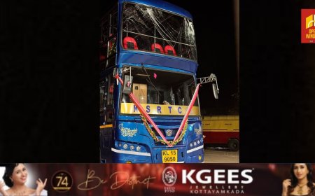 മൂന്നാറില്‍ കെ എസ് ആര്‍ ടി സി ഡബിള്‍ ഡക്കര്‍ ബസിന്റെ മുന്‍ഭാഗത്തെ ചില്ല് തകര്‍ന്നു